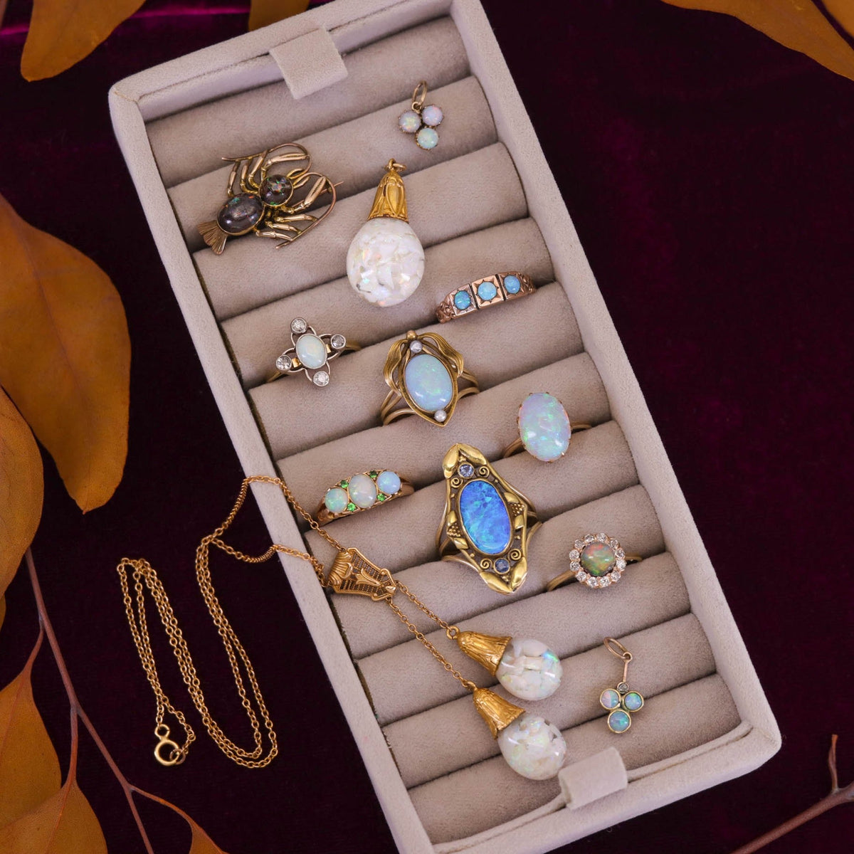 Antique Boulder Opal Lobster Brooch of 9ct Gold - Trademark Antiques