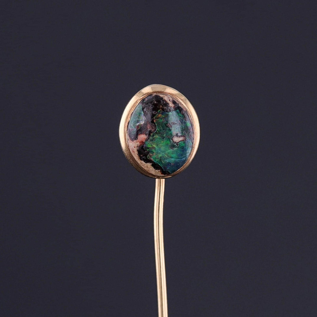 Antique Boulder Opal Stickpin of 14k Gold - Trademark Antiques