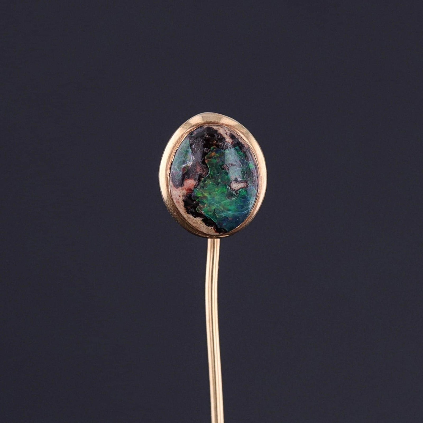 Antique Boulder Opal Stickpin of 14k Gold - Trademark Antiques