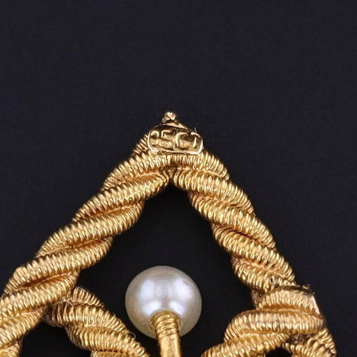 Antique Braided Heart Pendant of 14k Gold - Trademark Antiques