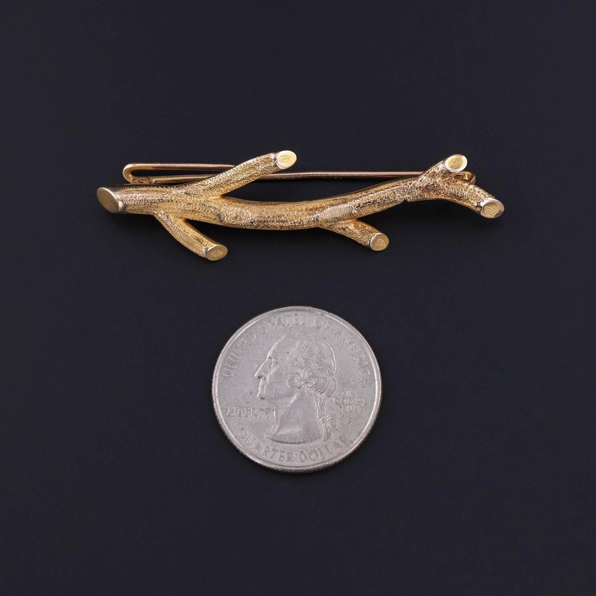 Antique Branch Brooch of 14k Gold - Trademark Antiques
