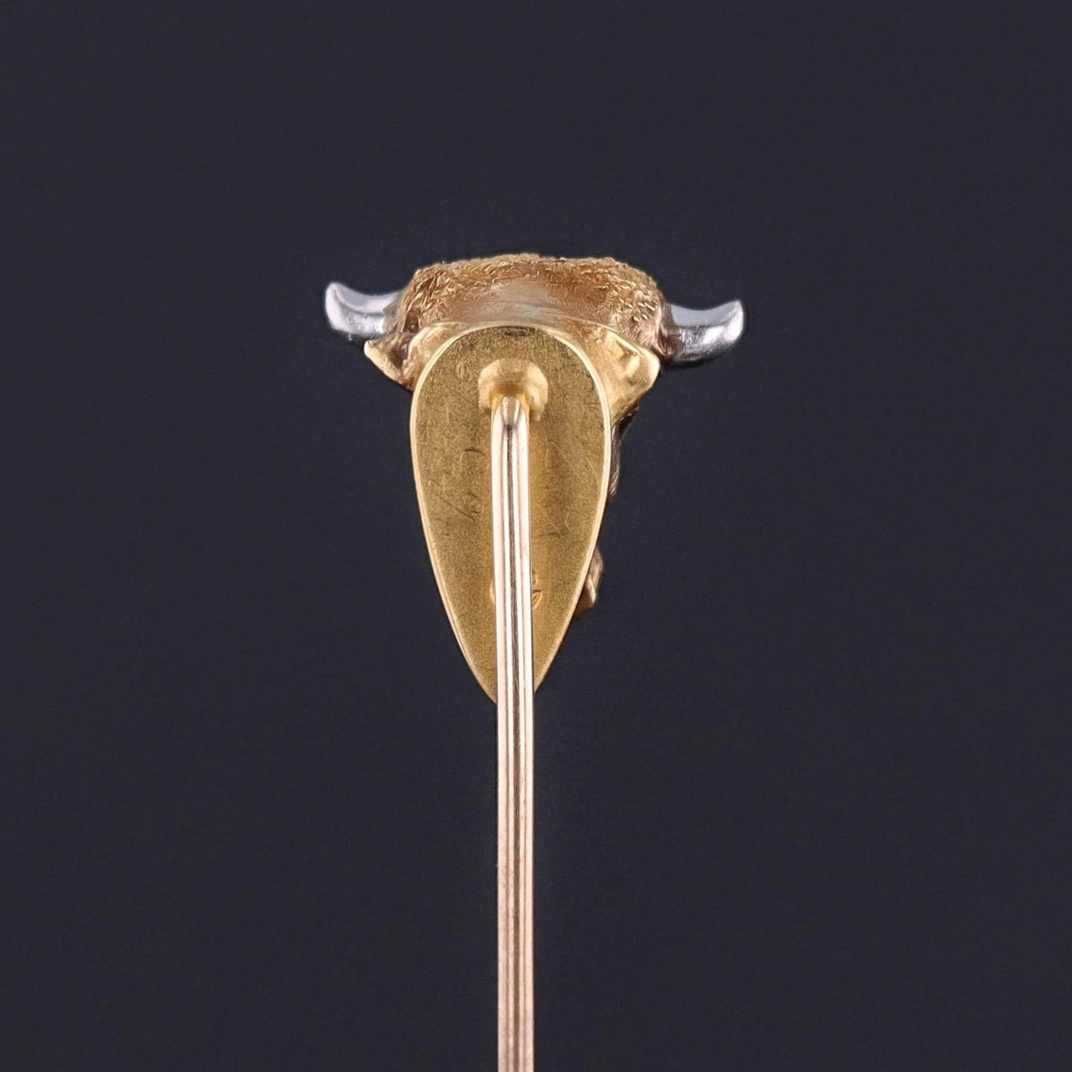 Antique Bull Stickpin of 14k Gold - Trademark Antiques