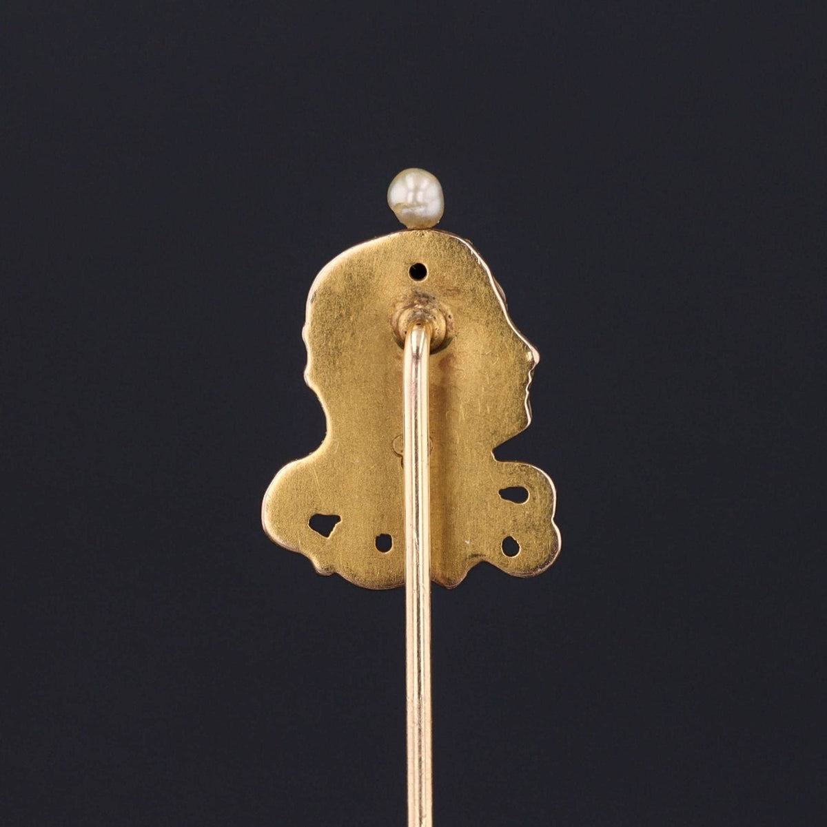 Antique Byzantine Woman Stickpin of 14k Gold - Trademark Antiques