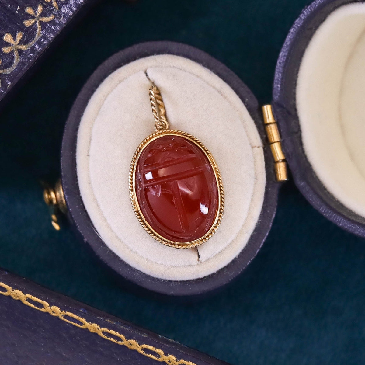 Antique Carnelian Conversion Charm of 14k Gold - Trademark Antiques