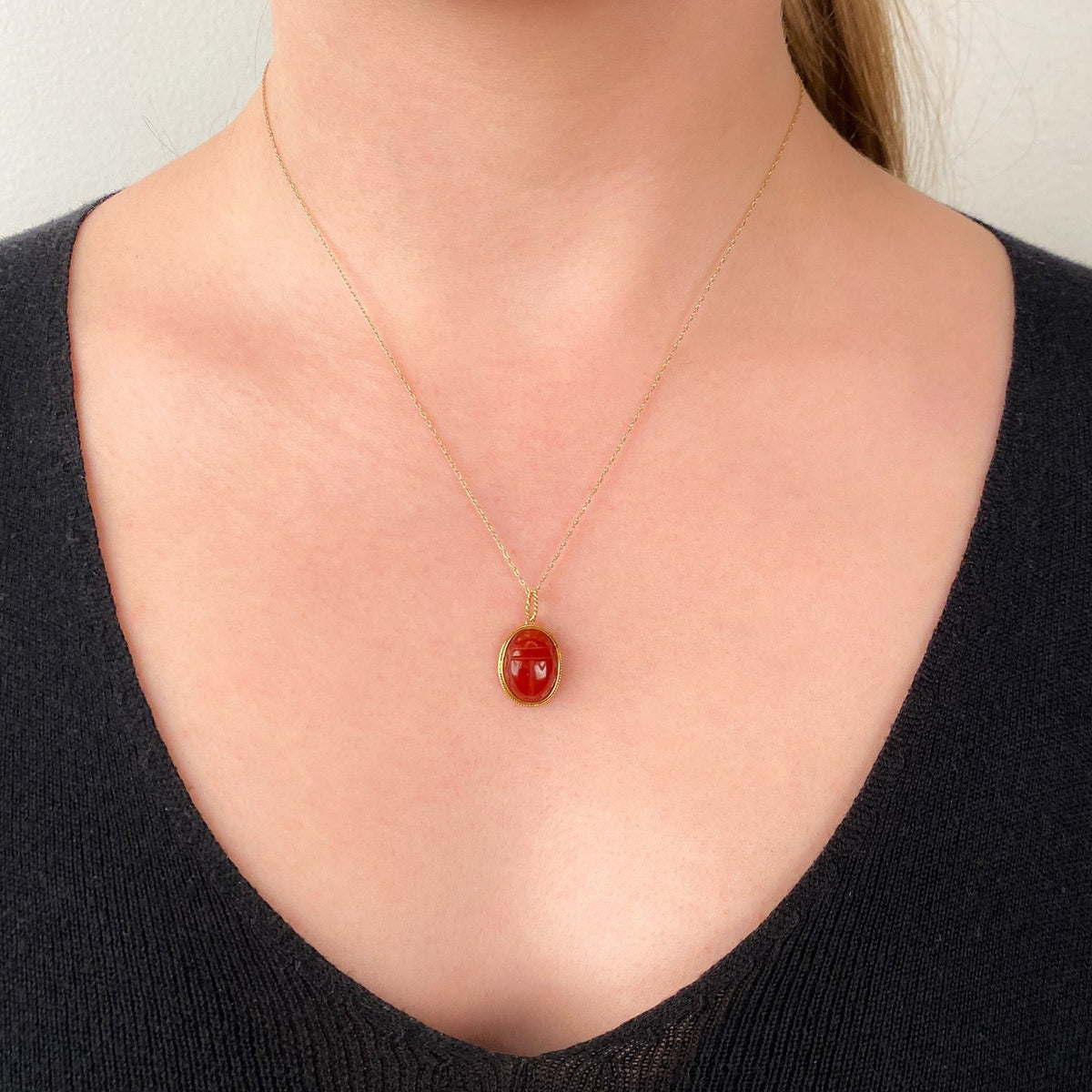 Antique Carnelian Conversion Charm of 14k Gold - Trademark Antiques