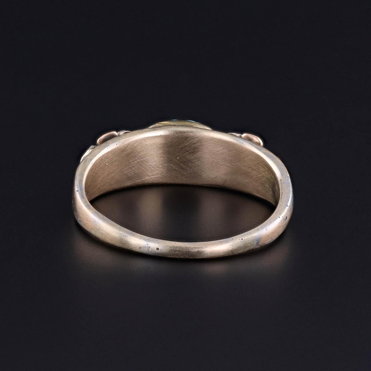 Antique Carved Turquoise Fede Ring of 15ct Gold - Trademark Antiques