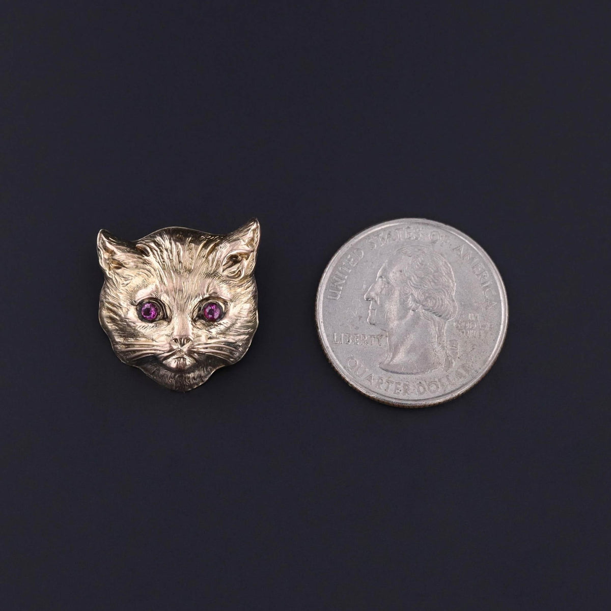Antique Cat Brooch of 10k Gold - Trademark Antiques