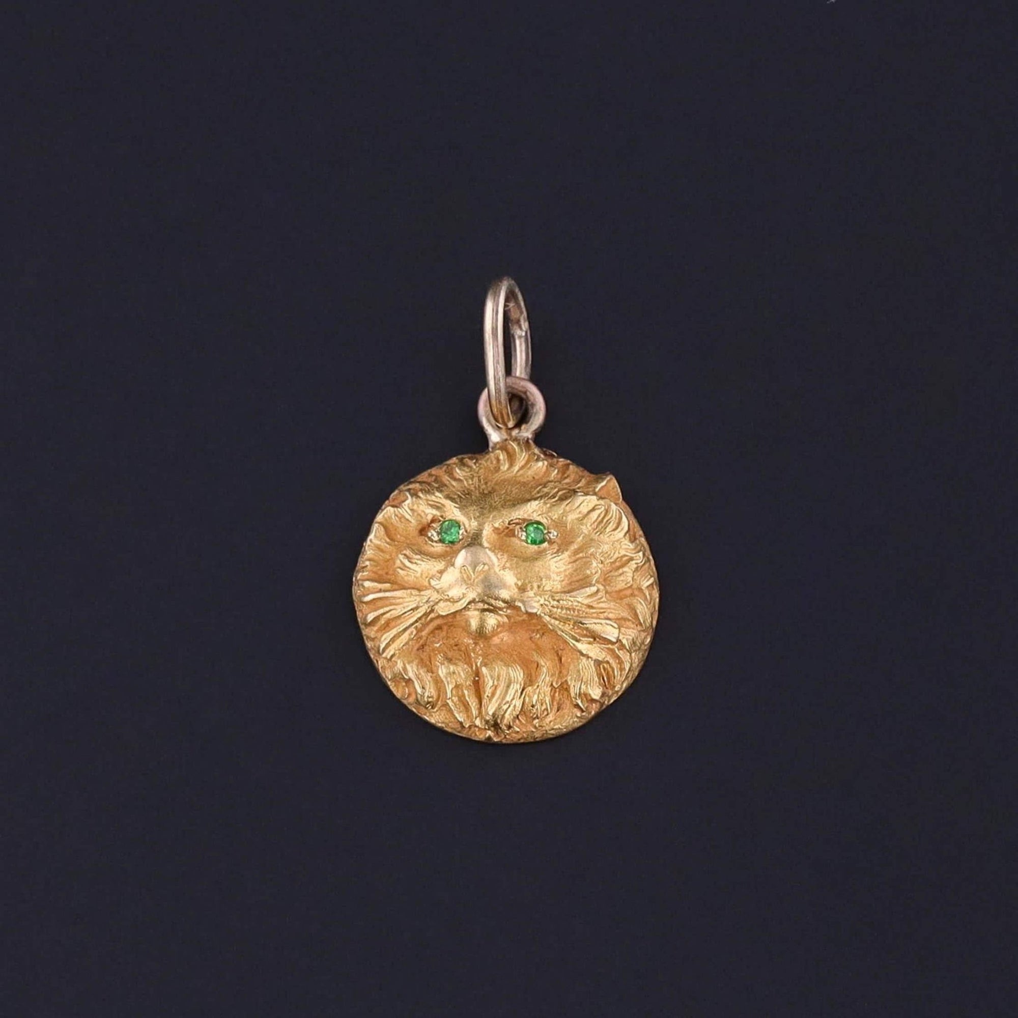 Antique Cat Charm of 14k Gold - Trademark Antiques