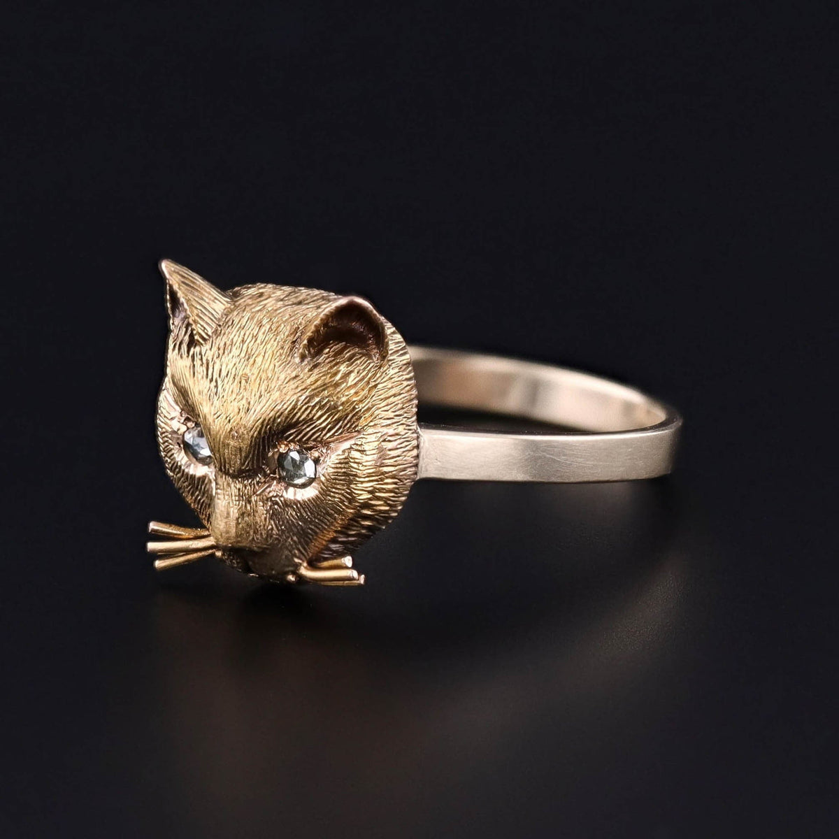 Antique Cat Ring of 14k Gold - Trademark Antiques