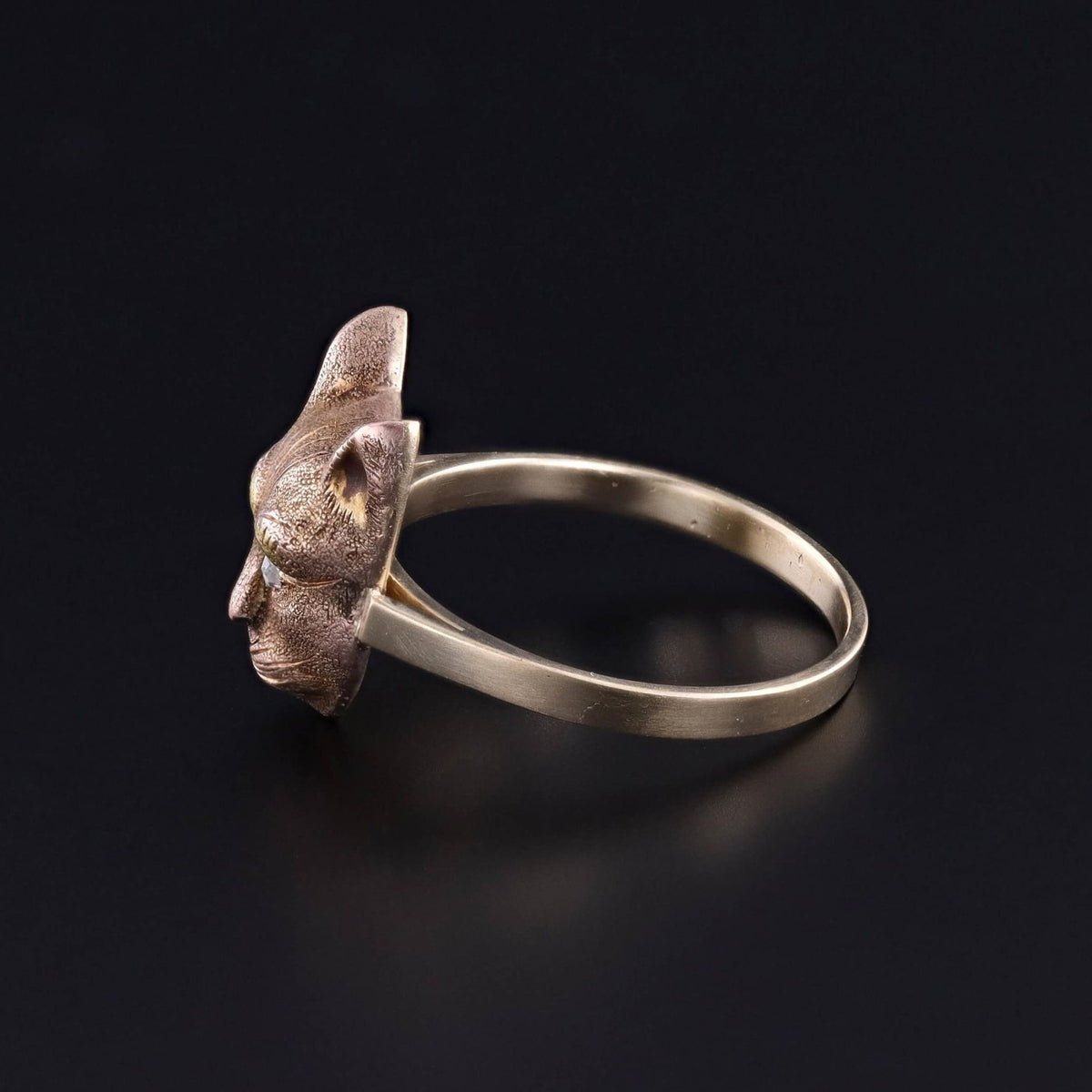 Antique Cat Ring of 14k Gold - Trademark Antiques