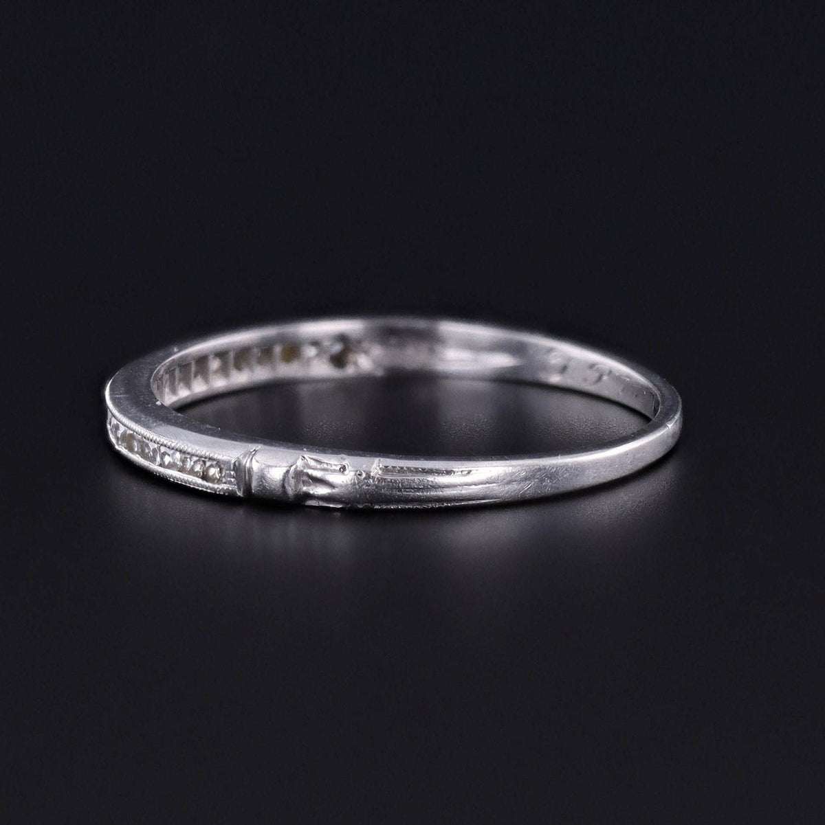 Antique Channel Set Diamond Ring of Platinum - Trademark Antiques