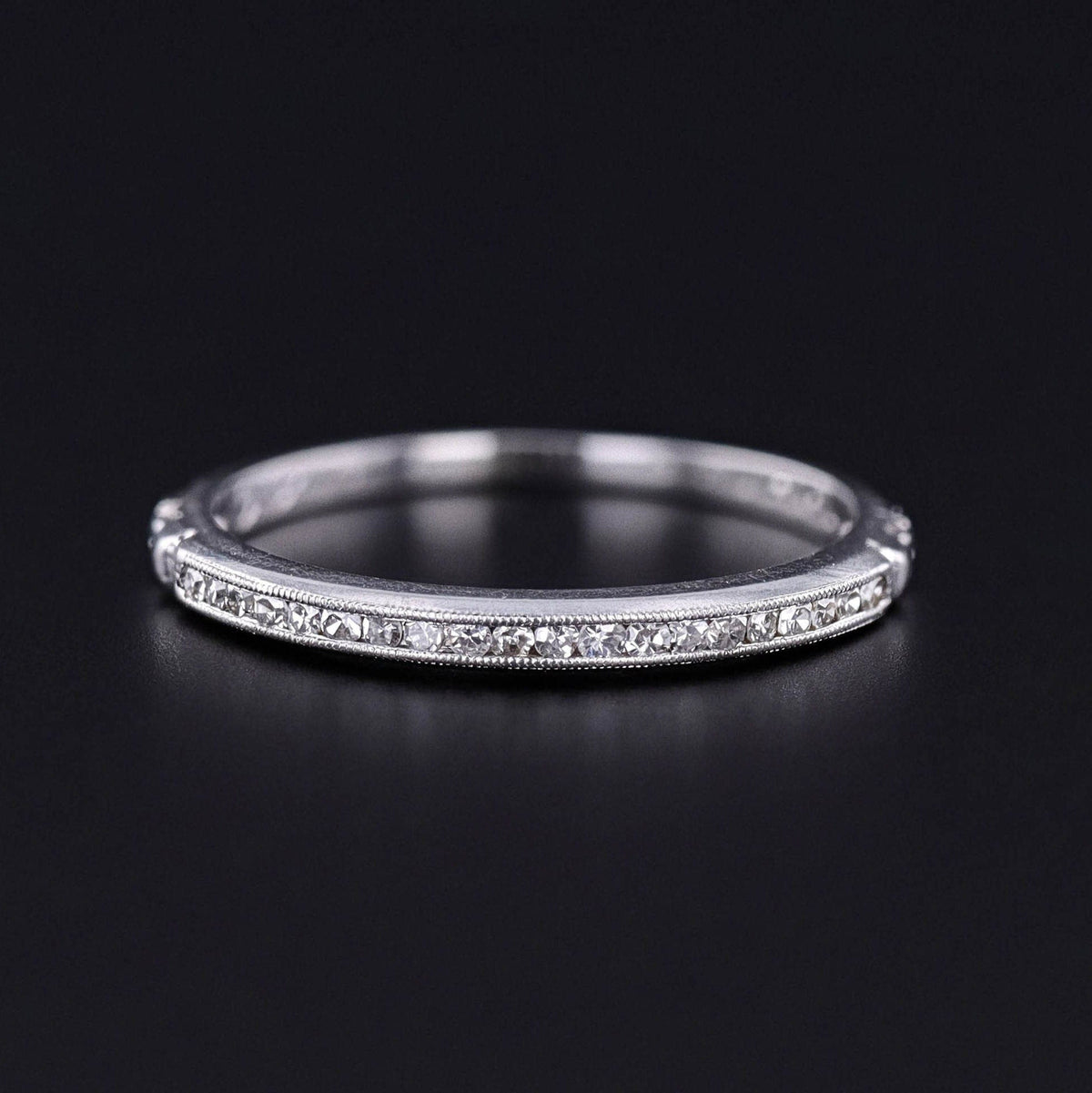 Antique Channel Set Diamond Ring of Platinum - Trademark Antiques