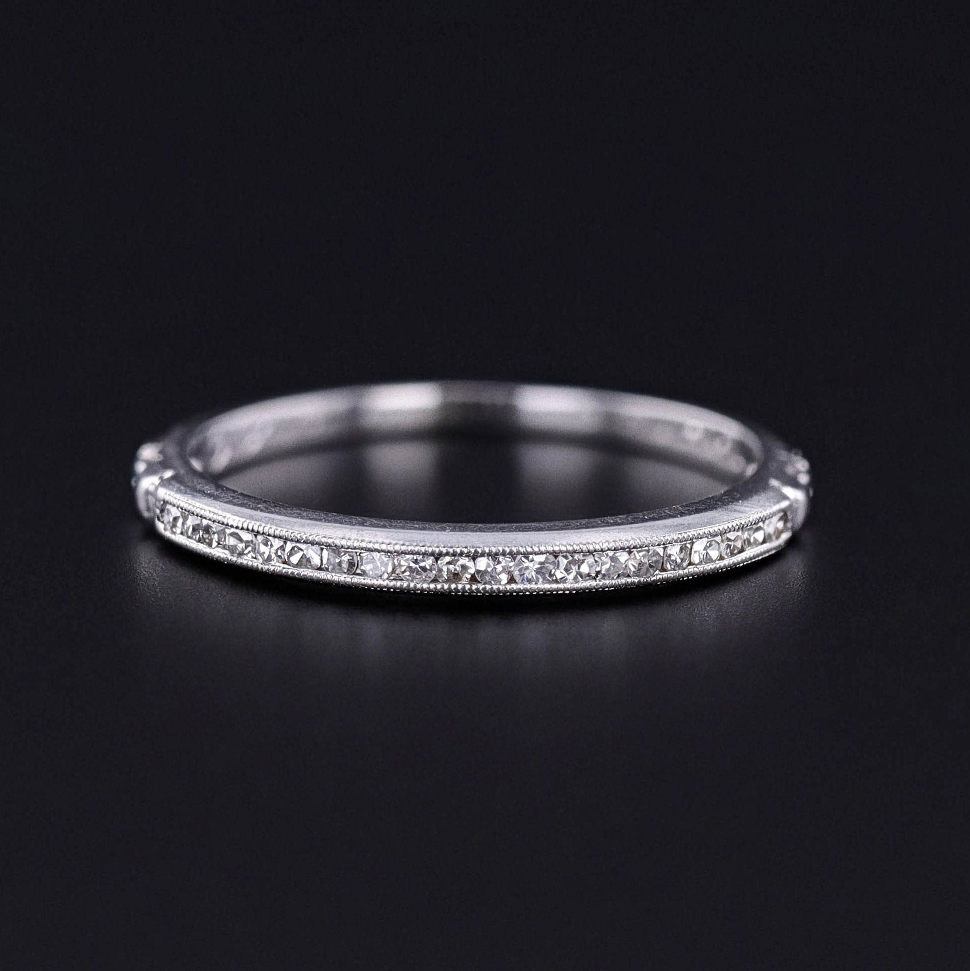 Antique Channel Set Diamond Ring of Platinum - Trademark Antiques