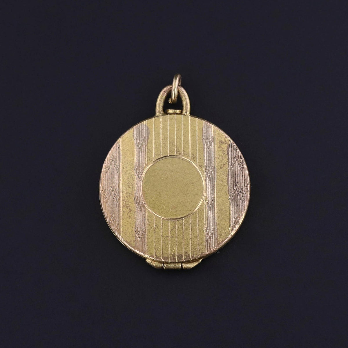 Antique Circle Locket of 14k Gold - Trademark Antiques