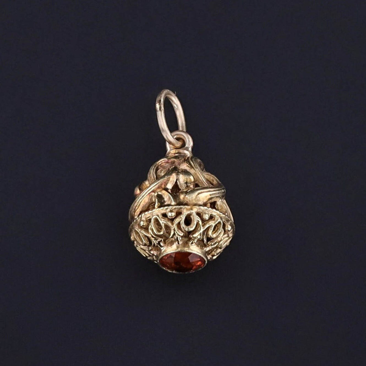 Antique Citrine Charm of 14k Gold - Trademark Antiques