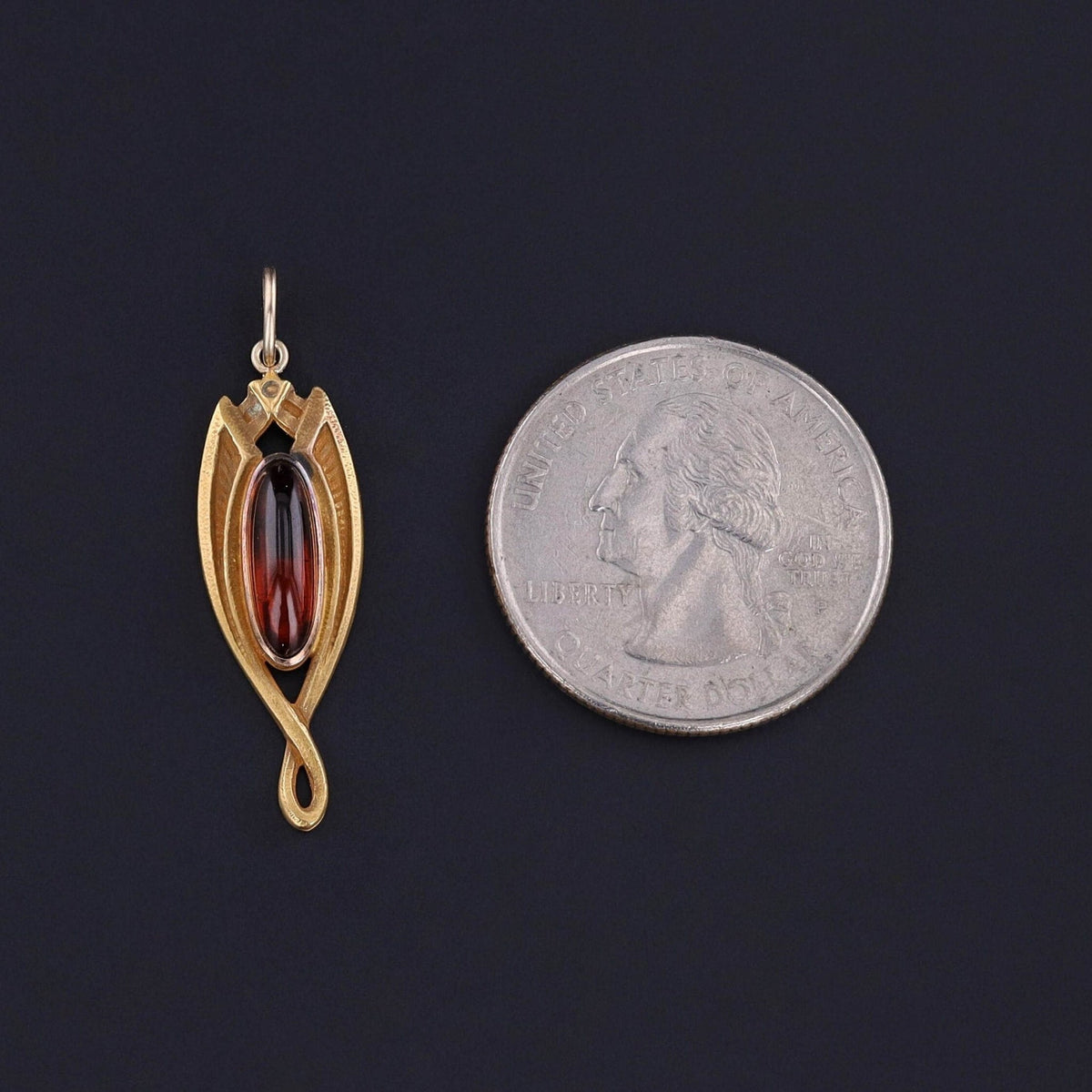 Antique Citrine Charm of 14k Gold - Trademark Antiques