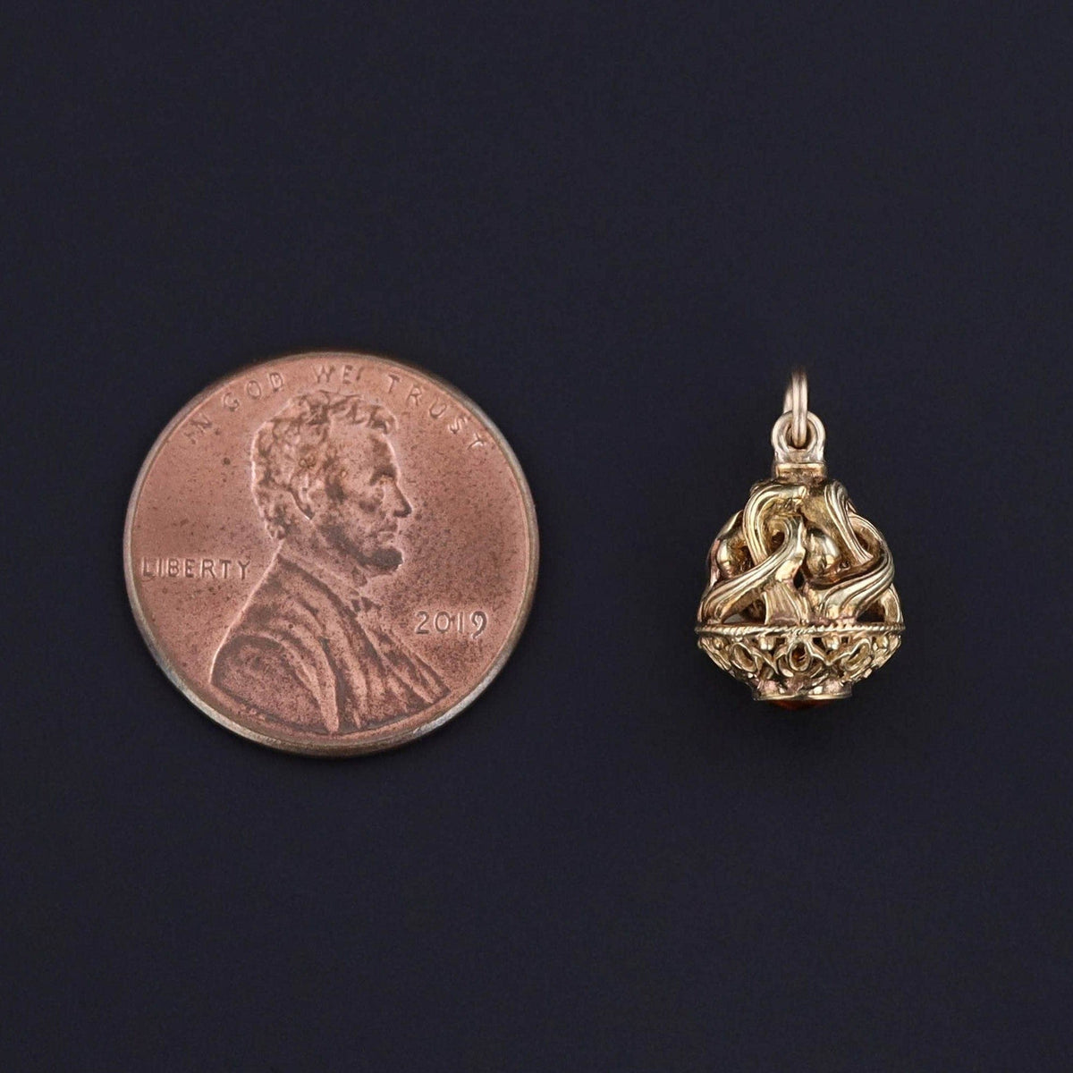 Antique Citrine Charm of 14k Gold - Trademark Antiques