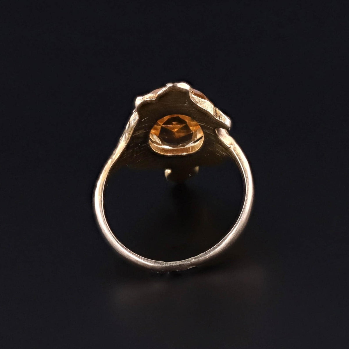 Antique Citrine Ring of 10k Gold - Trademark Antiques