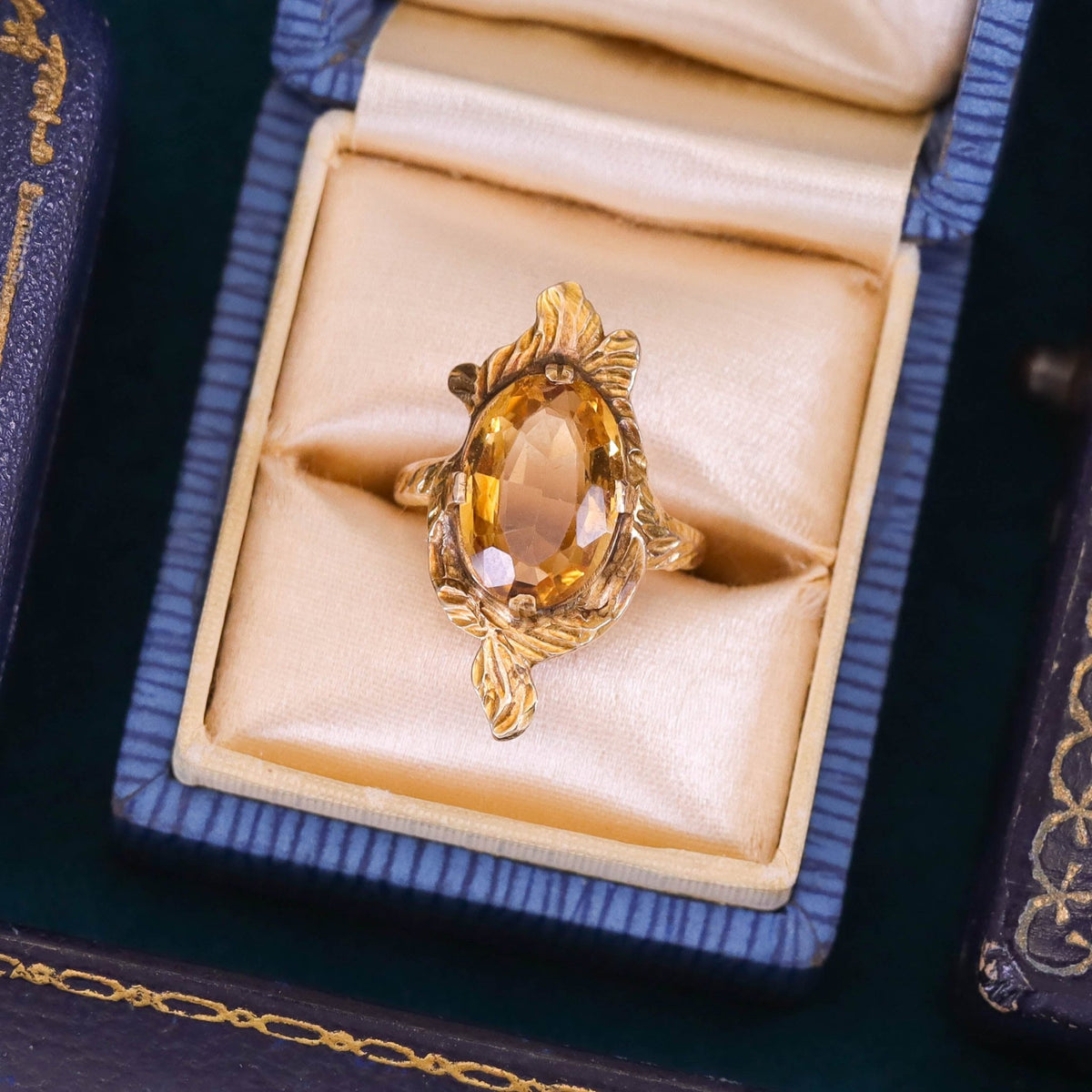 Antique Citrine Ring of 10k Gold - Trademark Antiques