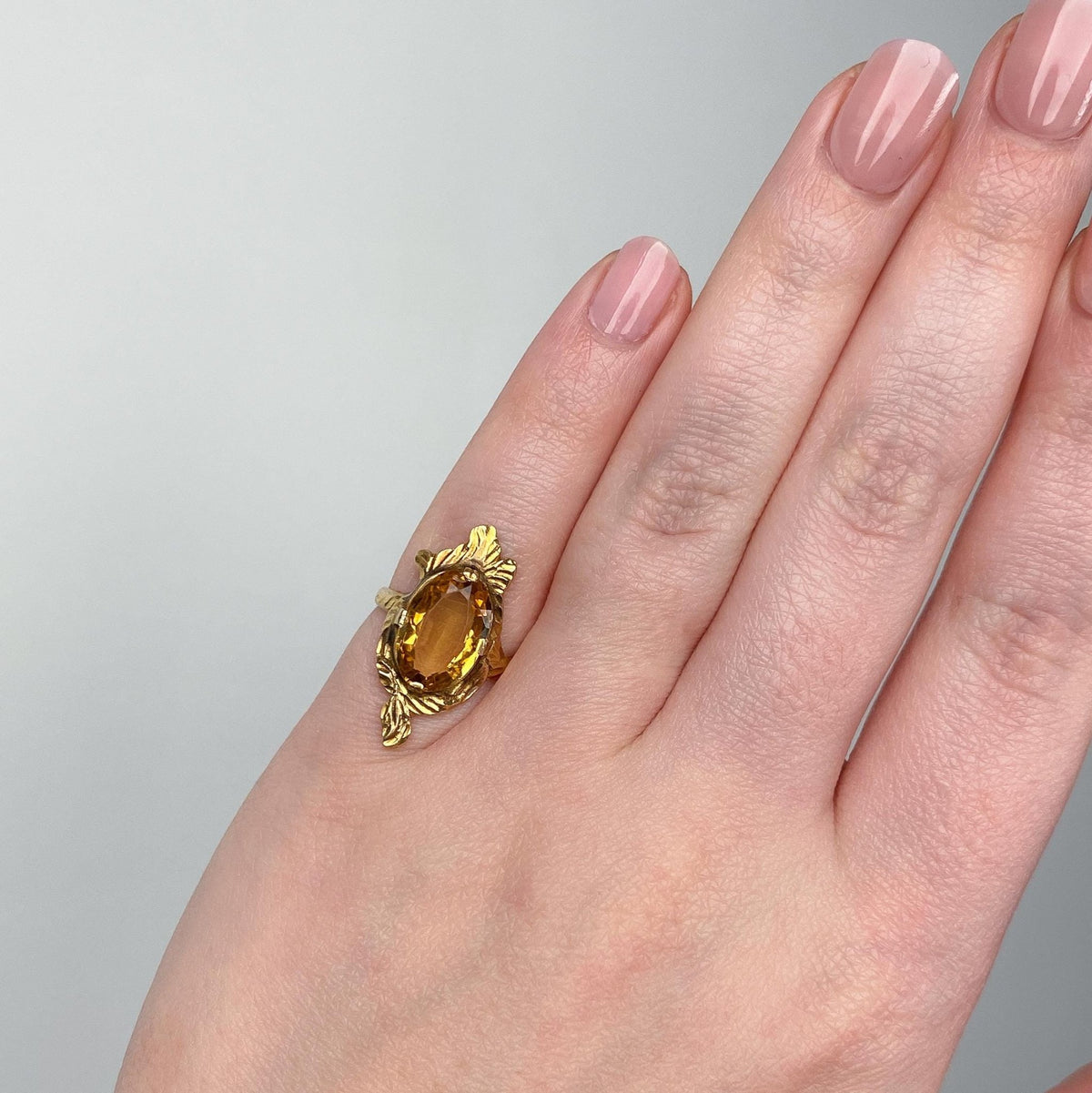 Antique Citrine Ring of 10k Gold - Trademark Antiques