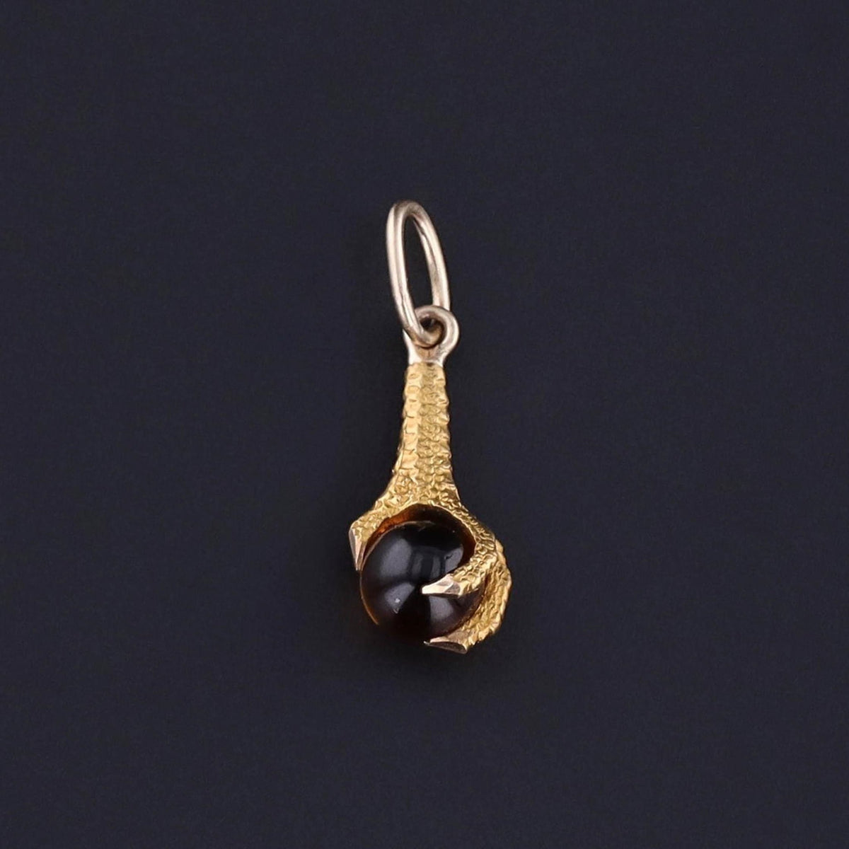 Antique Citrine Talon Charm of 14k Gold - Trademark Antiques