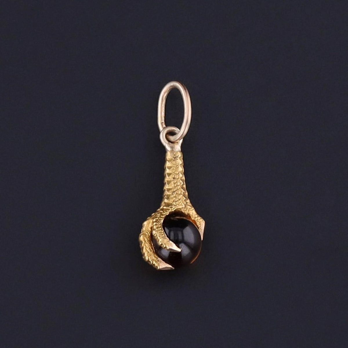Antique Citrine Talon Charm of 14k Gold - Trademark Antiques