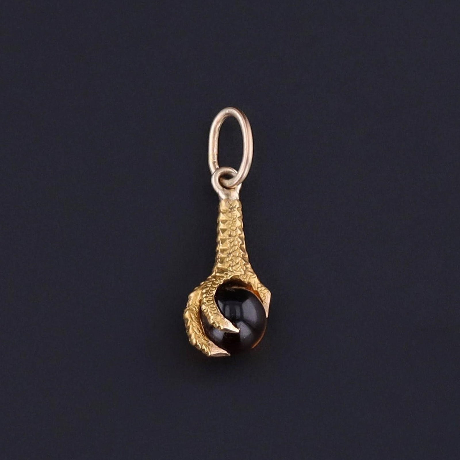 Antique Citrine Talon Charm of 14k Gold - Trademark Antiques