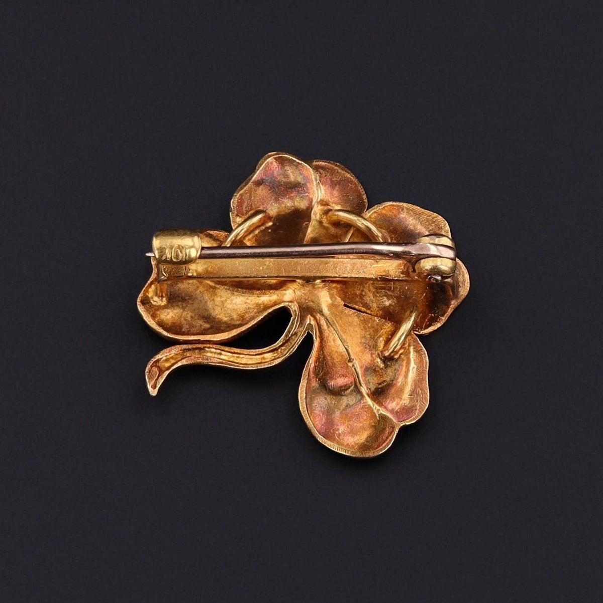 Antique Clover Brooch of 10k Gold - Trademark Antiques