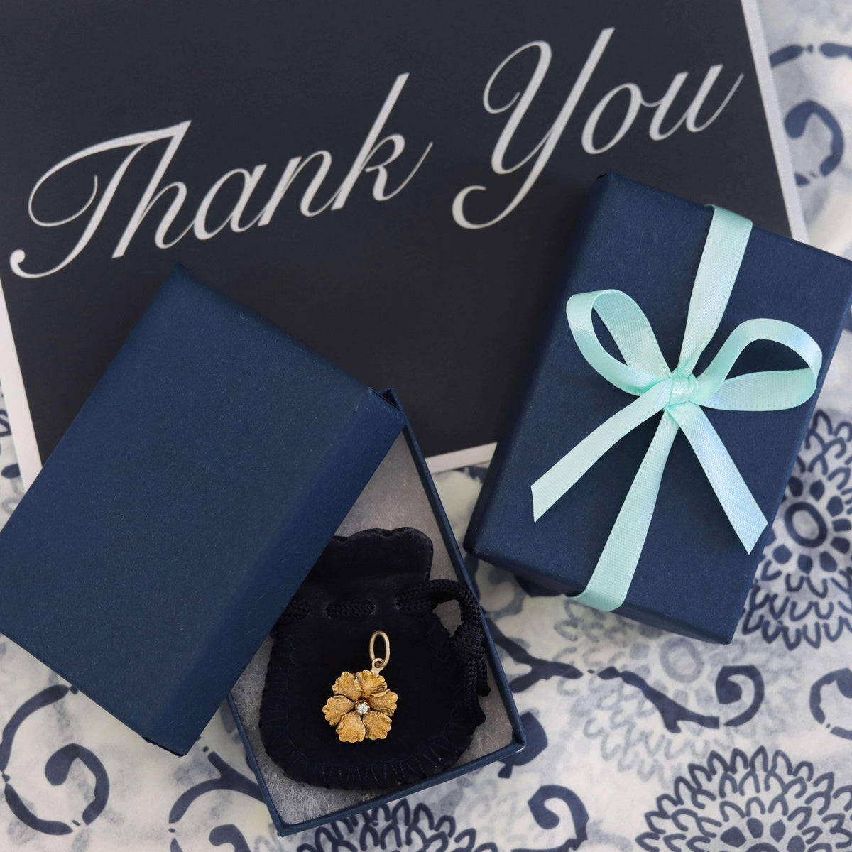 Antique Clover Charm of 14k Gold - Trademark Antiques