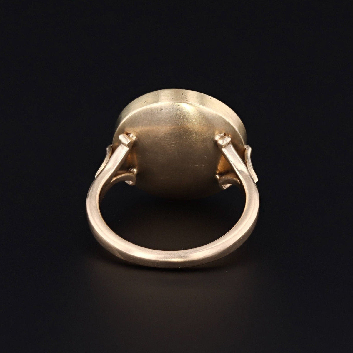 Antique Cobalt Blue Enamel and Diamond Conversion Ring of 14k Gold - Trademark Antiques