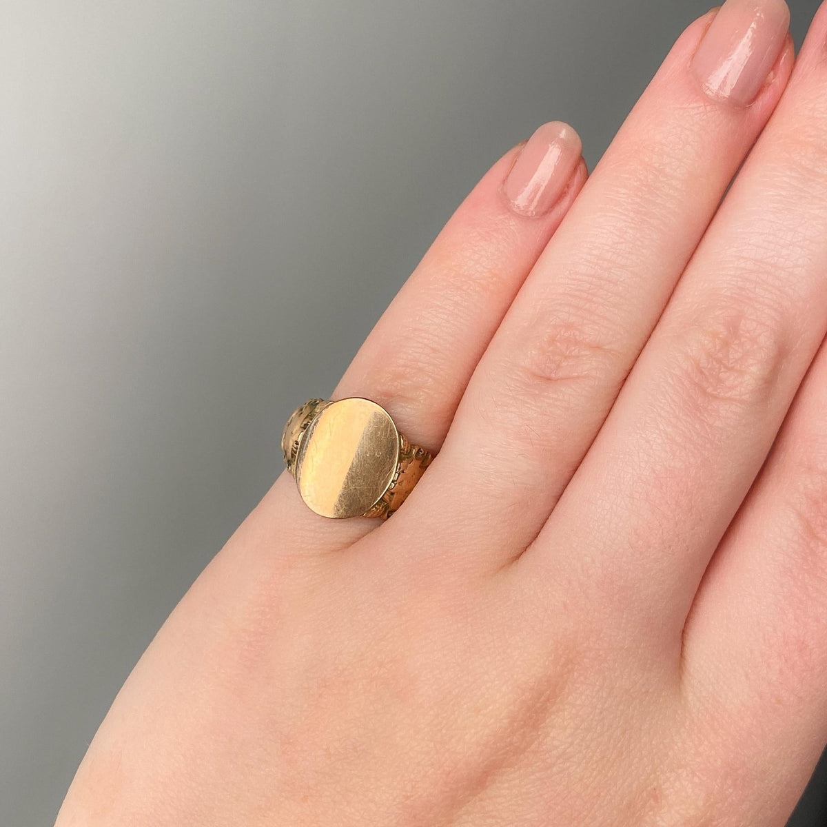 Antique Comedy and Tragedy Signet Ring of 10k Gold - Trademark Antiques