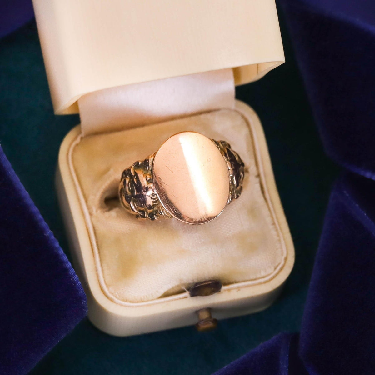 Antique Comedy and Tragedy Signet Ring of 10k Gold - Trademark Antiques