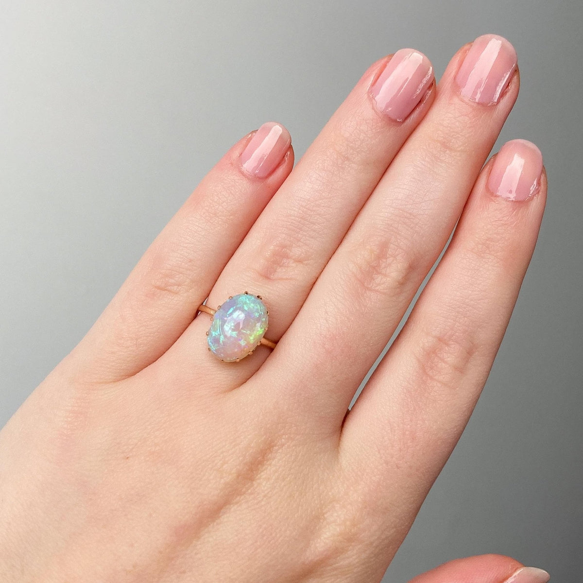 Antique Crystal Opal Ring of 10k Gold - Trademark Antiques