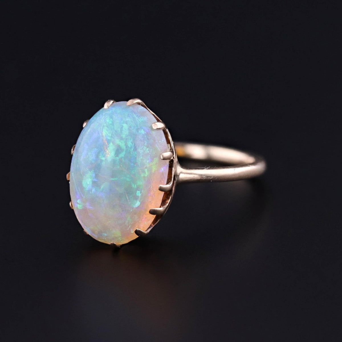 Antique Crystal Opal Ring of 10k Gold - Trademark Antiques