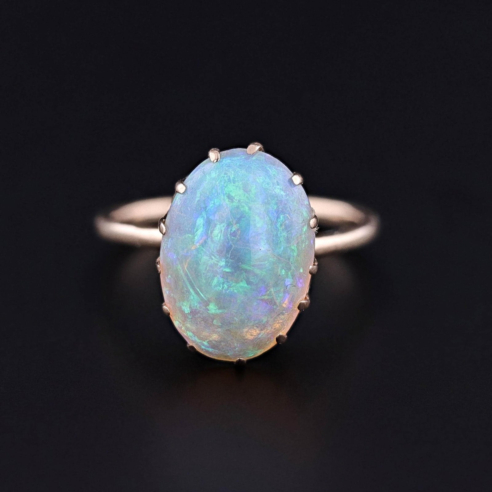 Antique Crystal Opal Ring of 10k Gold - Trademark Antiques