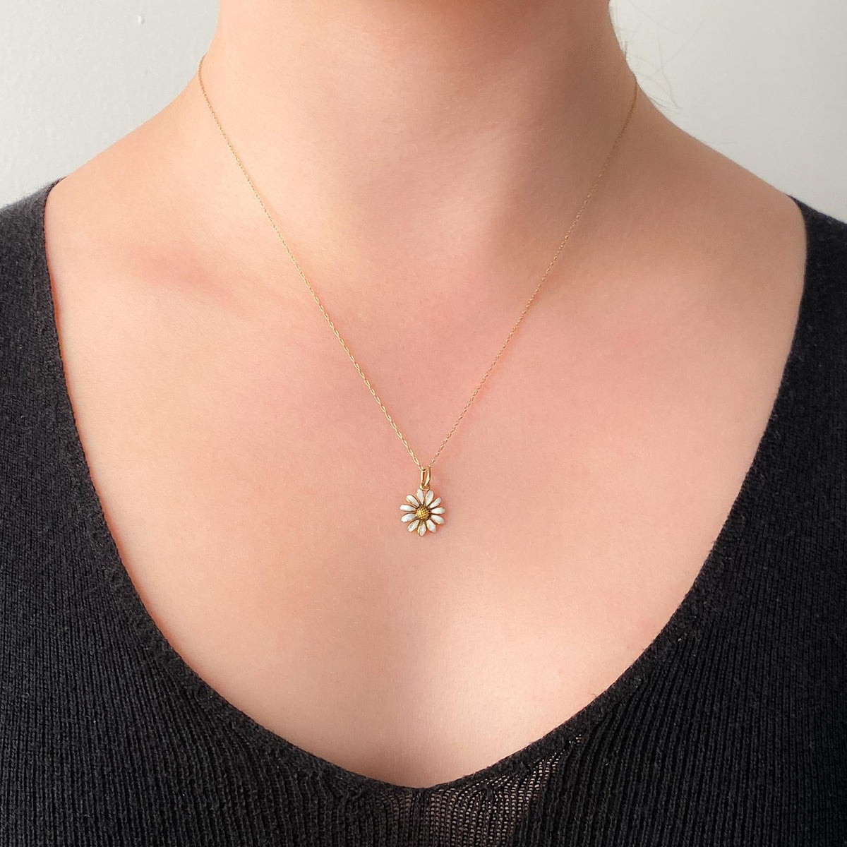 Antique Daisy Charm of 14k Gold - Trademark Antiques