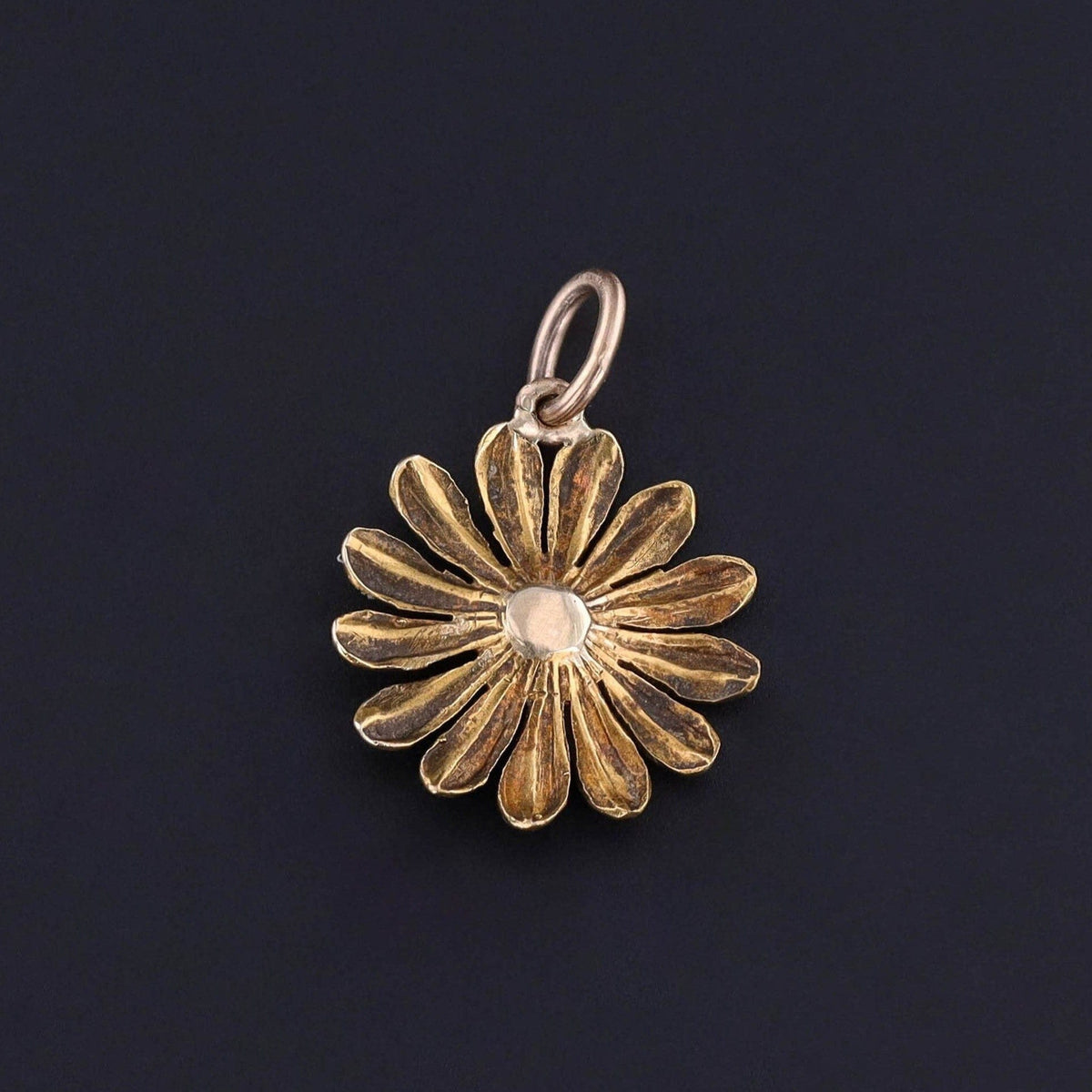 Antique Daisy Charm of 14k Gold - Trademark Antiques