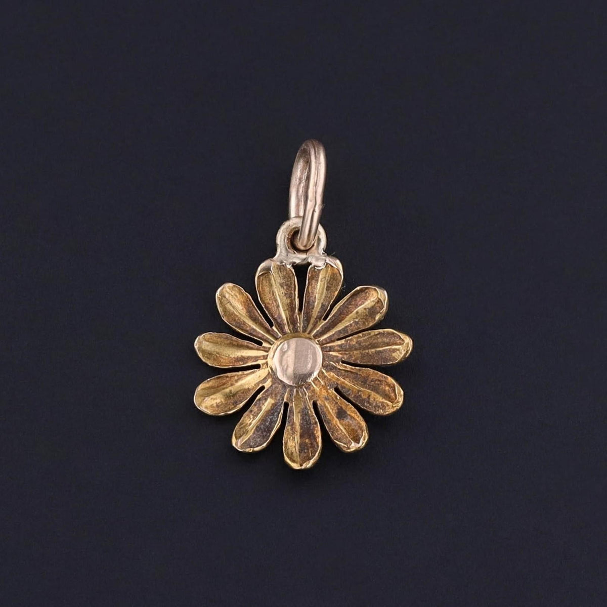 Antique Daisy Charm of 14k Gold - Trademark Antiques