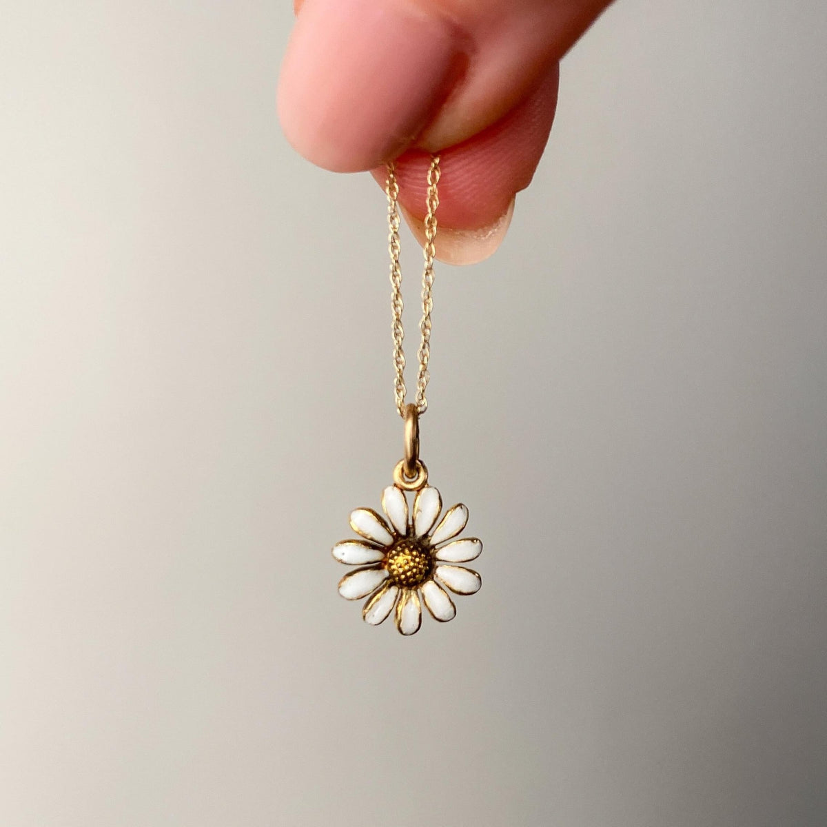 Antique Daisy Charm of 14k Gold - Trademark Antiques