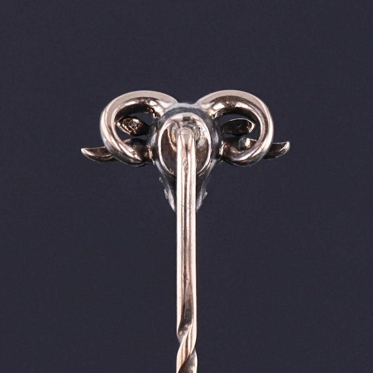 Antique Diamond Aries Ram Stickpin - Trademark Antiques