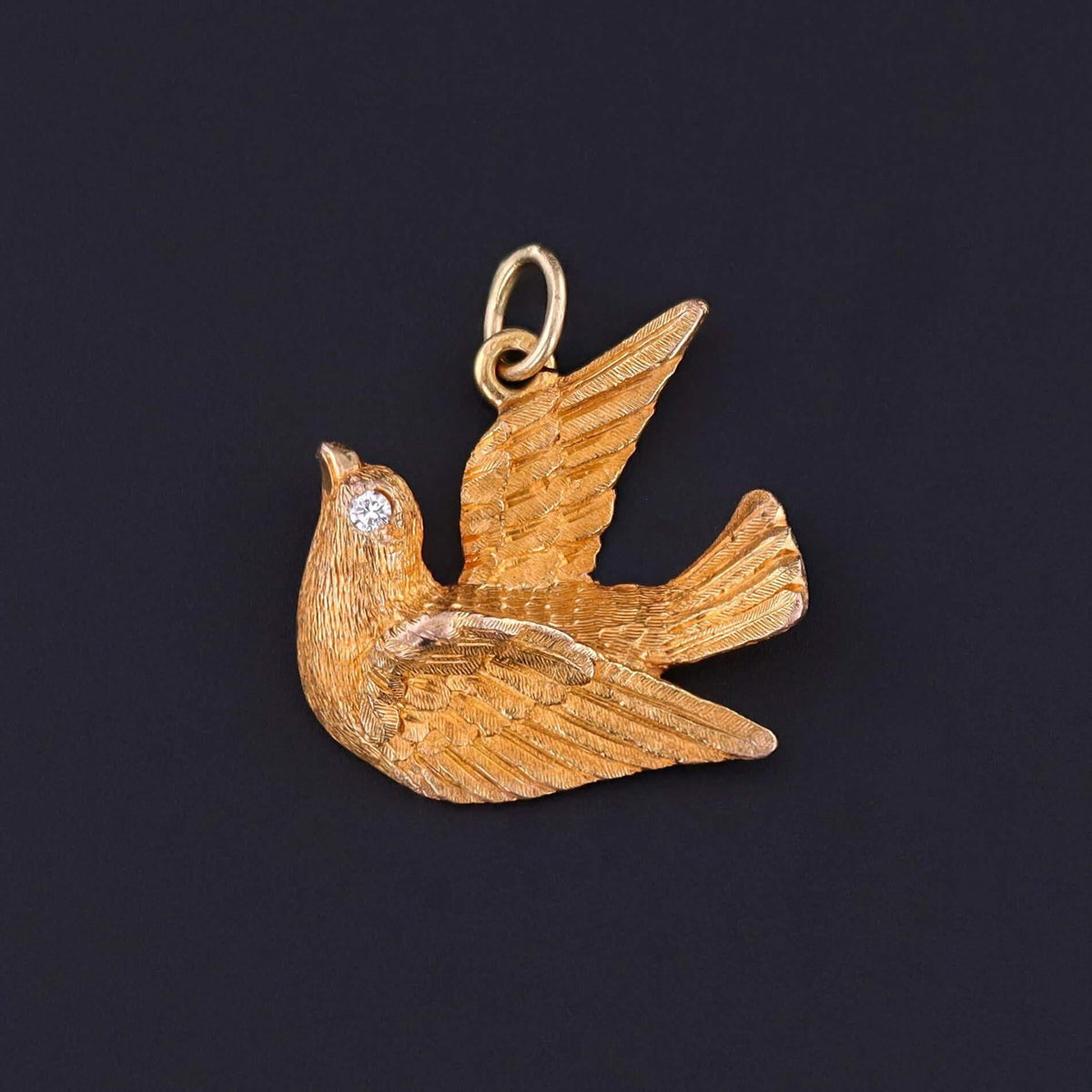 Antique Diamond Bird Pendant of 15k Gold - Trademark Antiques