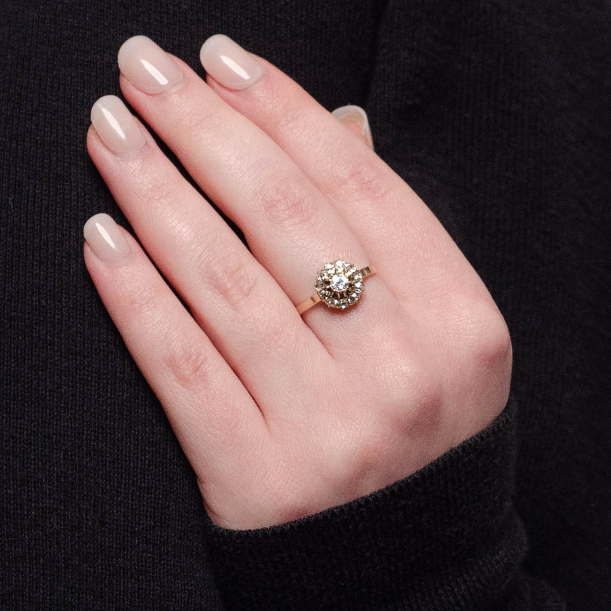 Antique Diamond Conversion Ring of 14k and 18k Gold - Trademark Antiques