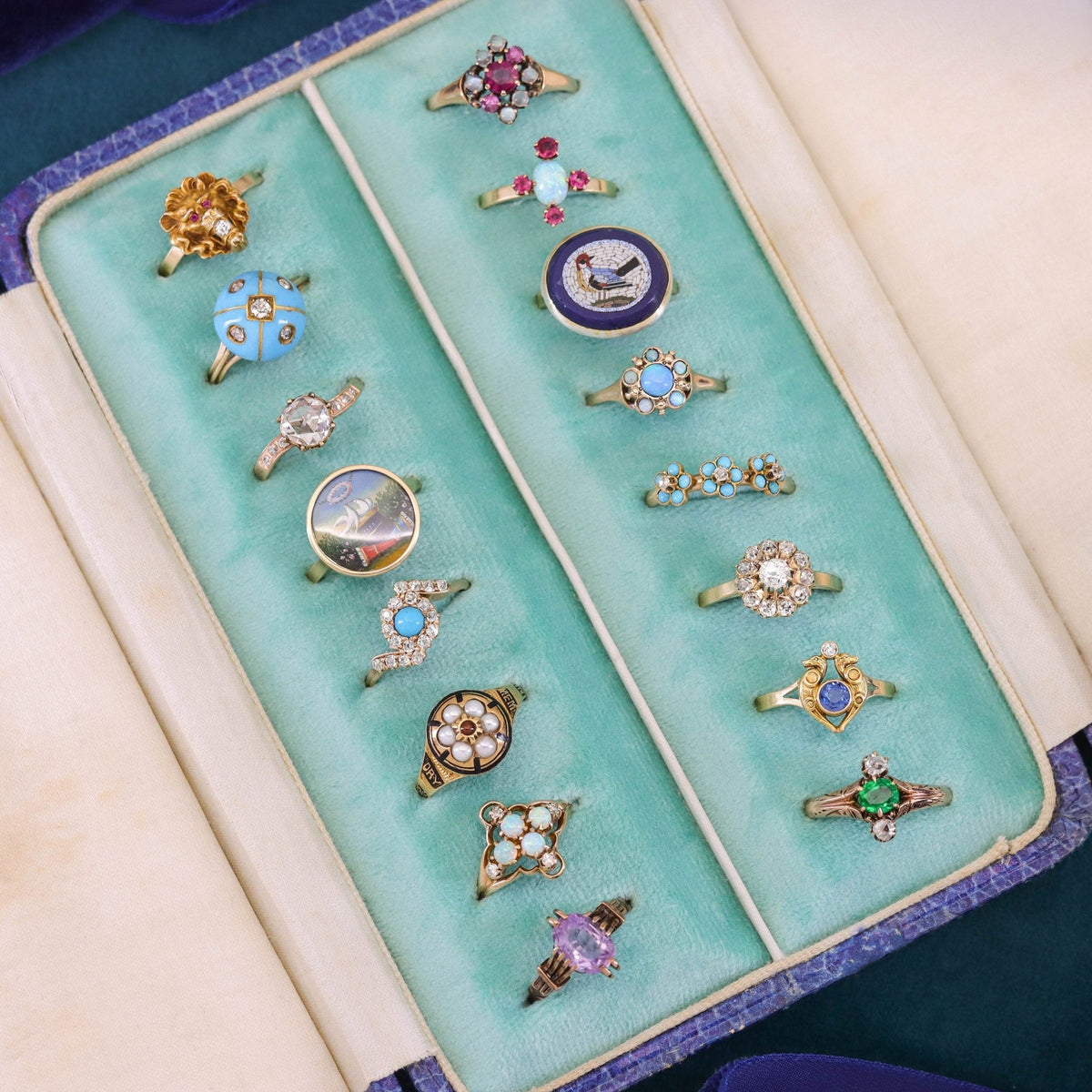 Antique Diamond Conversion Ring of 14k and 18k Gold - Trademark Antiques