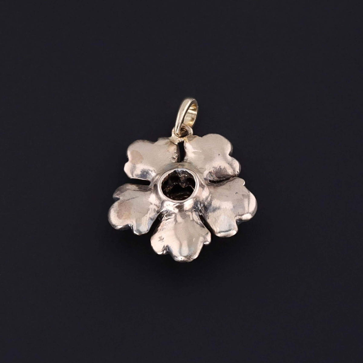 Antique Diamond Flower Charm of 9ct Gold - Trademark Antiques