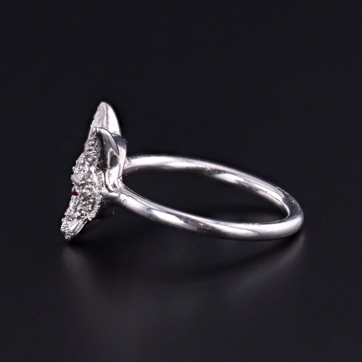 Antique Diamond Fox Ring of Platinum - Trademark Antiques