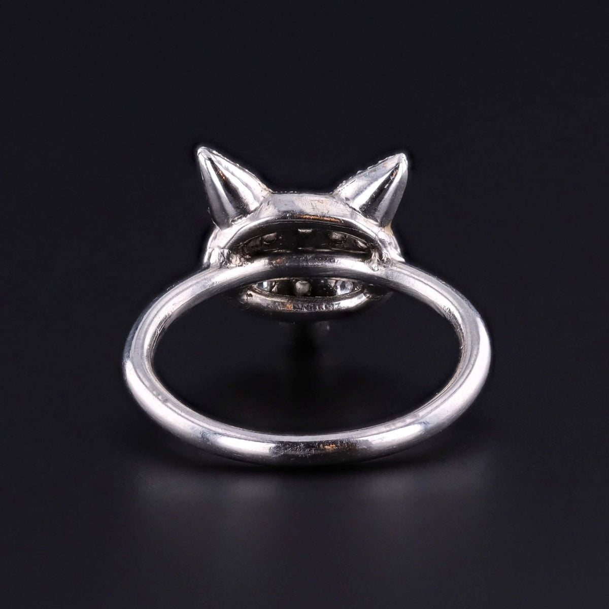 Antique Diamond Fox Ring of Platinum - Trademark Antiques