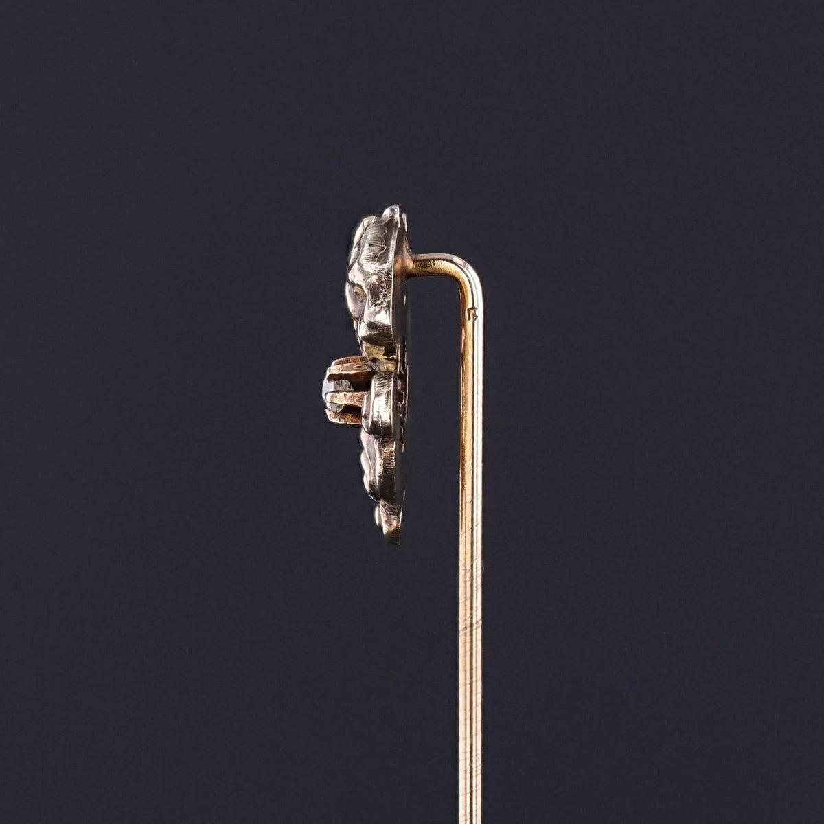 Antique Diamond Griffin Stickpin of 10k Gold - Trademark Antiques