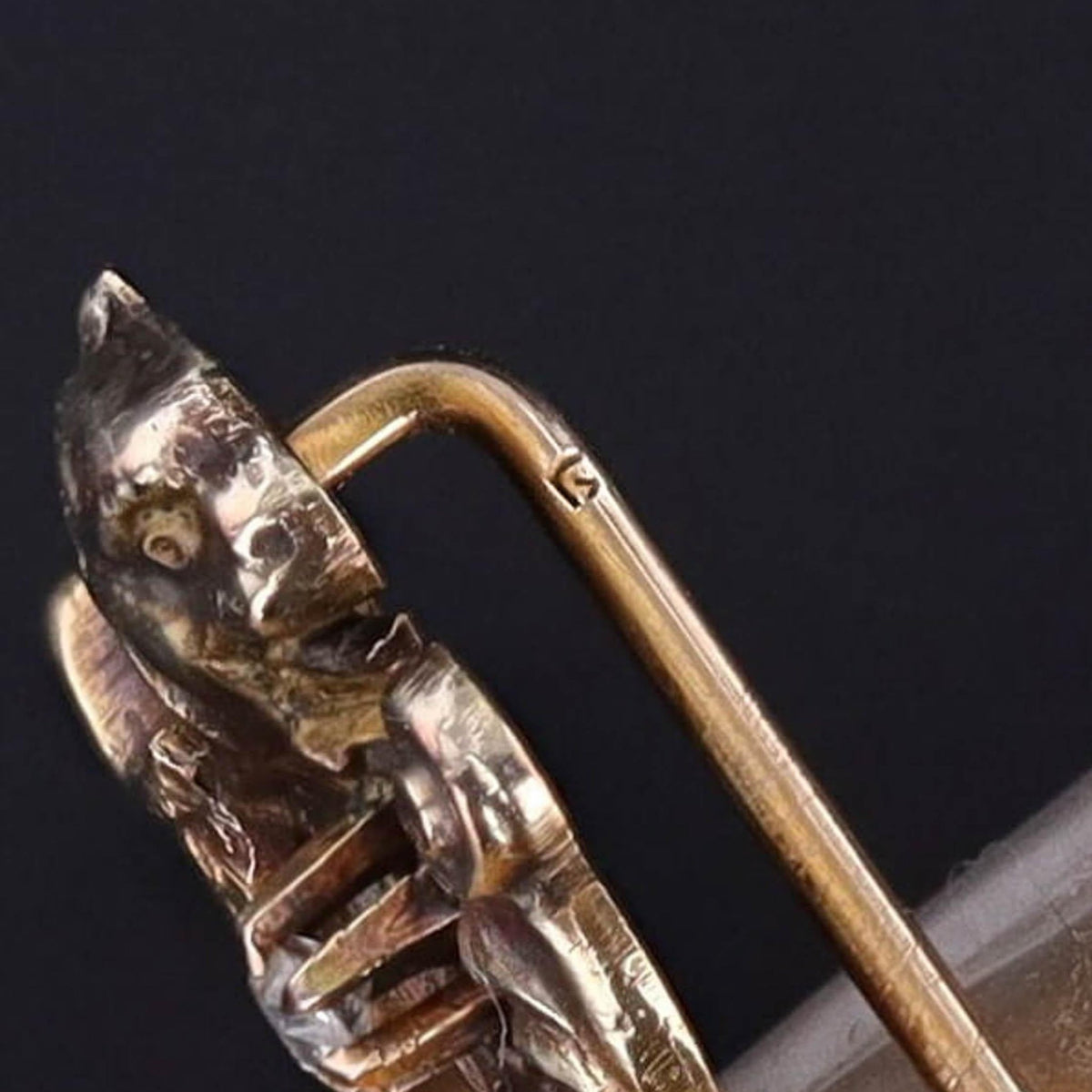 Antique Diamond Griffin Stickpin of 10k Gold - Trademark Antiques