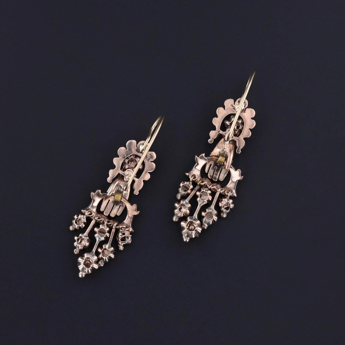 Antique Diamond Hand Earrings - Trademark Antiques