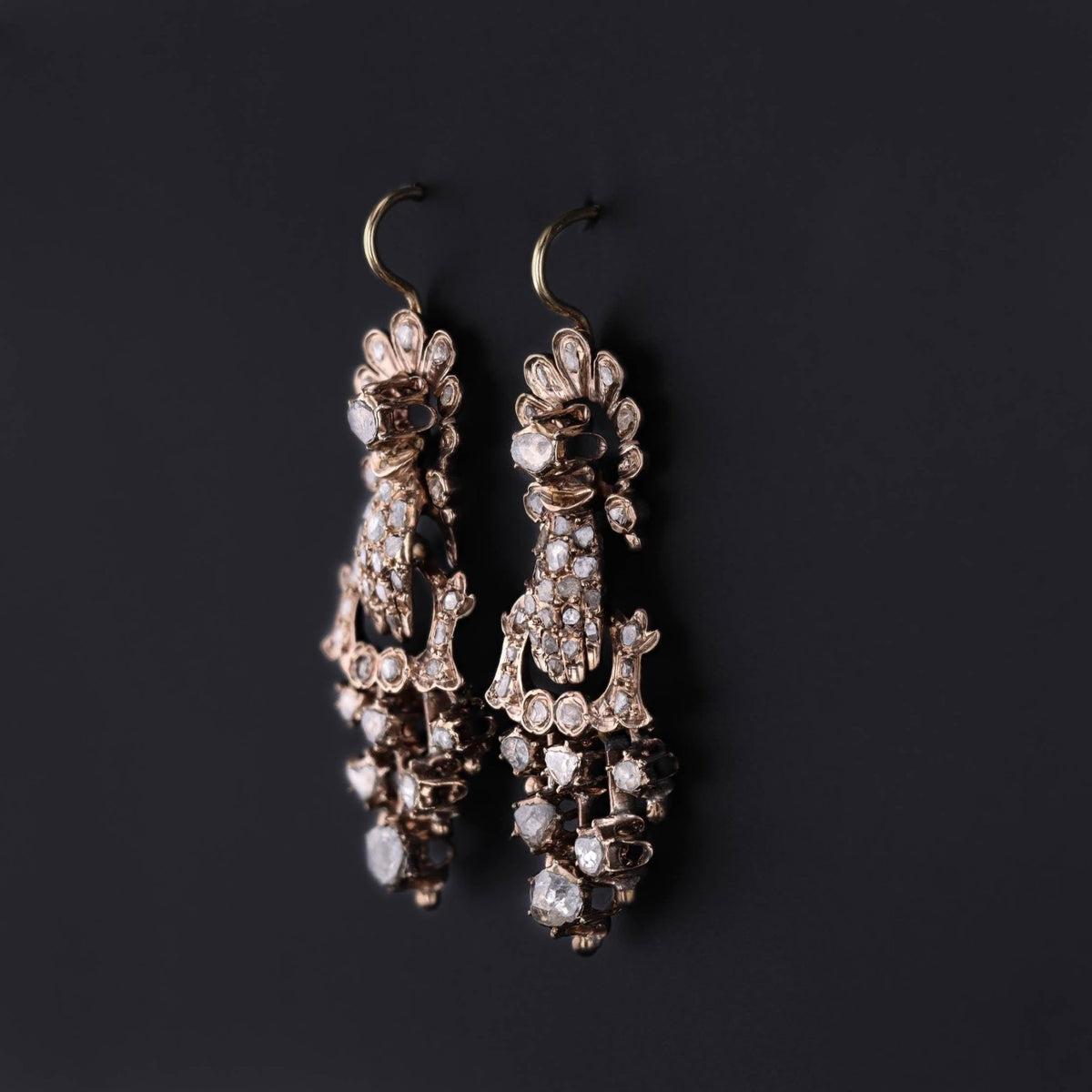 Antique Diamond Hand Earrings - Trademark Antiques